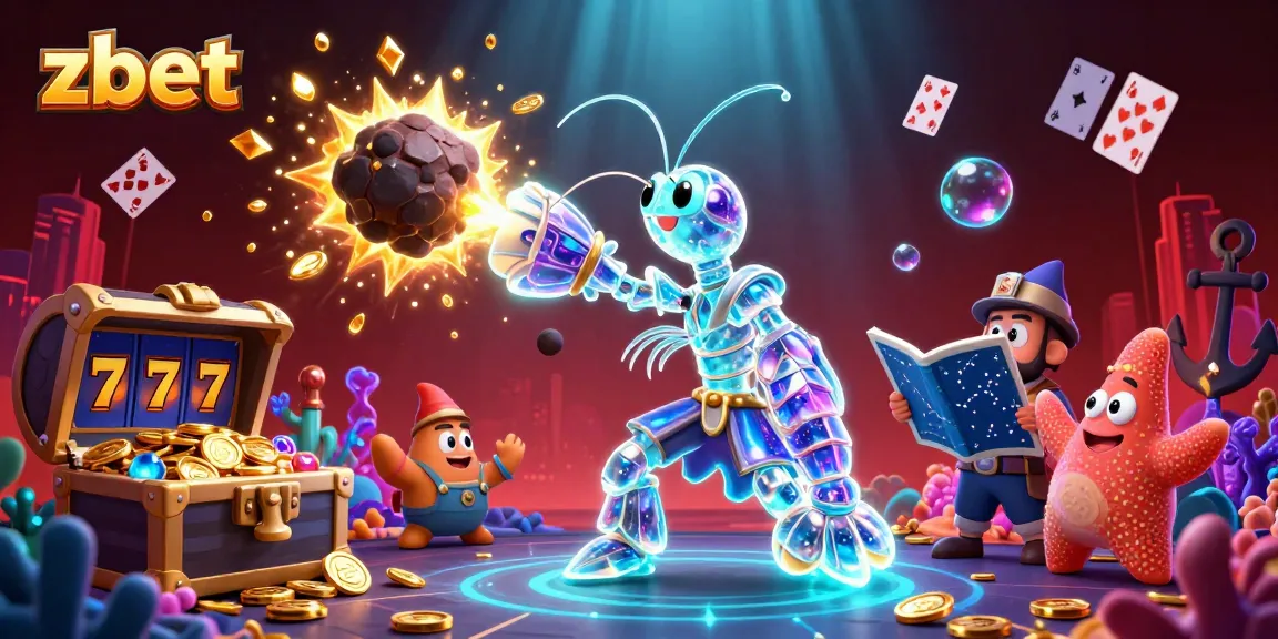 ZBET captures players' excitement with a galactic mantis shrimp in an action-packed casino adventure.