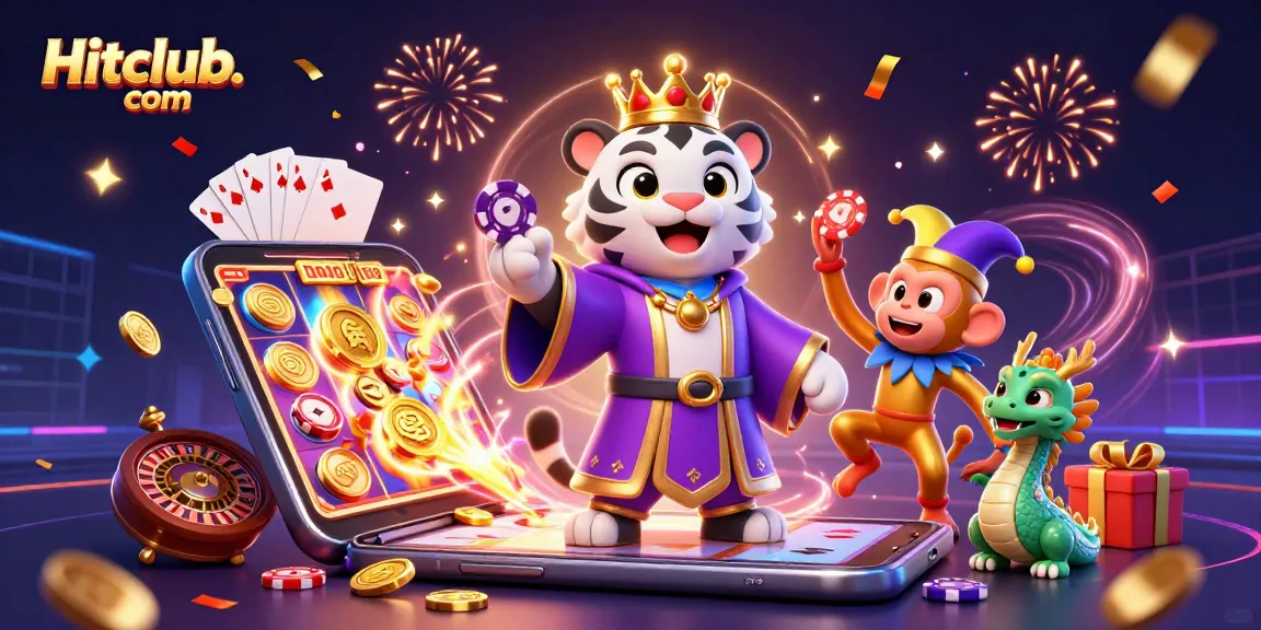 Engage in thrilling gameplay at Hitclub. com with an exciting 3D scene featuring a tiger and monkey in action.