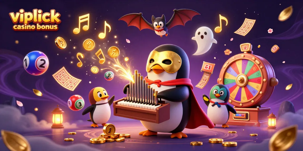 Erlebe den VIPLuck Casino Bonus mit unserem 3D-Cartoon-Pinguin, der Goldmünzen spielt!