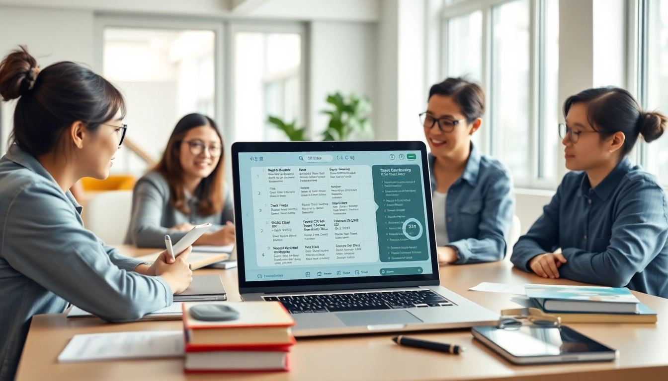 Dynamic digital translation workspace featuring 有道 tools, diverse users engaged in learning and collaboration.