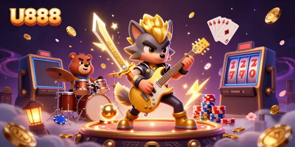 Win big with U888's exciting casino action featuring vibrant characters and dynamic game elements.