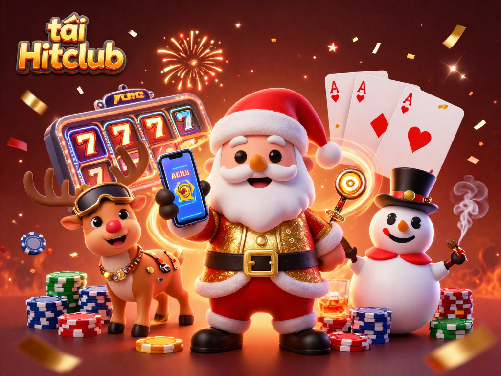Engage with thrilling gaming experiences while tải Hitclub for mobile casino fun with festive characters!