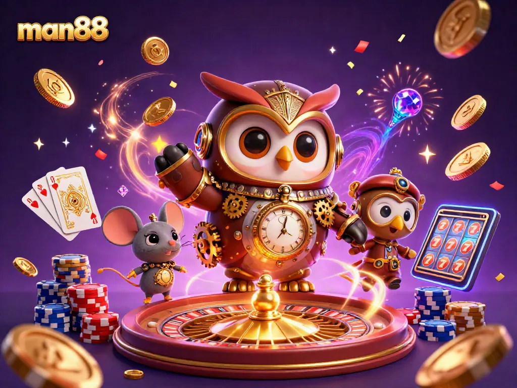 Experience thrilling gameplay at man88 with a fantastical casino adventure, featuring dynamic characters and games.