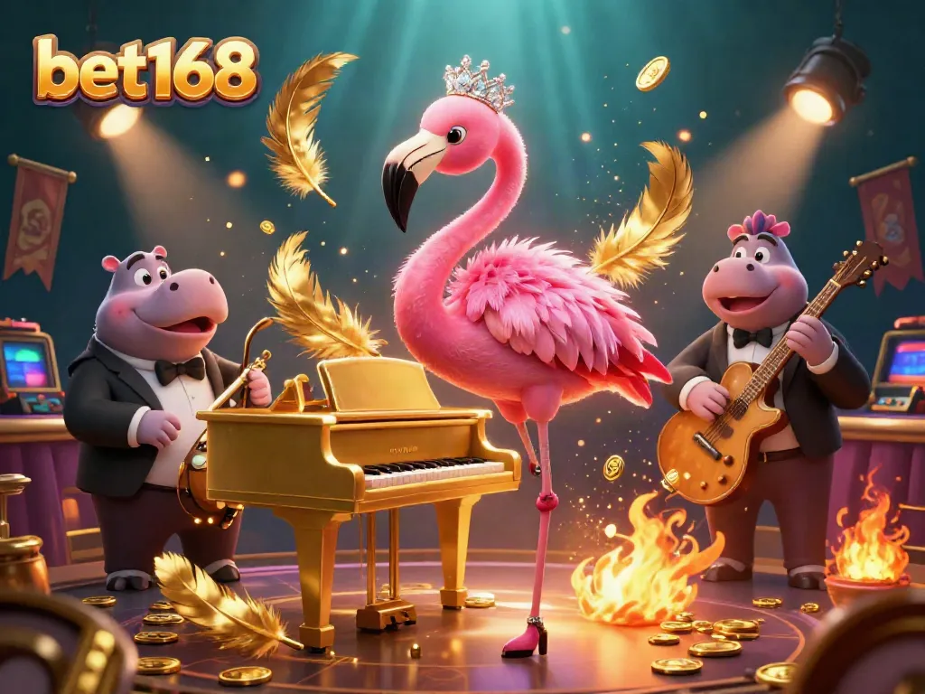 Experience the thrilling atmosphere of bet168 with a casino lounge singer and bassist under vibrant lights.