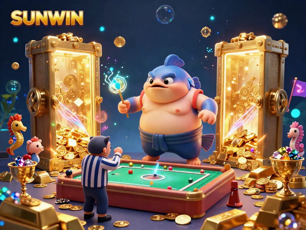 Join the action at SUNWIN with a lively underwater casino game featuring a fugu champion.