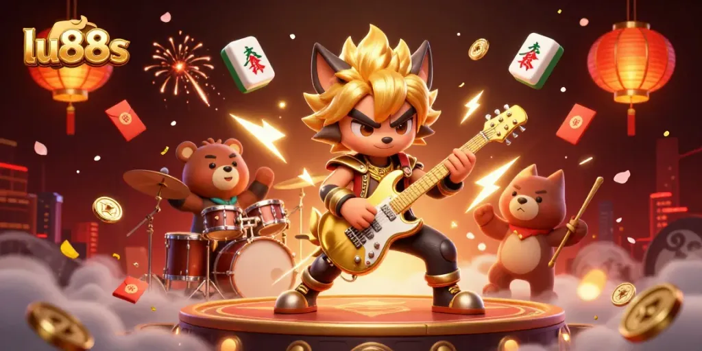 Experience the thrill of winning at lu88s with a vibrant casino scene featuring rich game elements and dynamic characters.