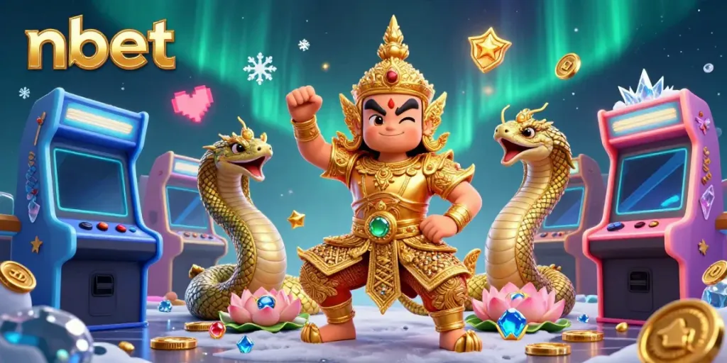 Engage with nbet's vibrant online casino world featuring 3D characters, colorful game elements, and dynamic visuals.