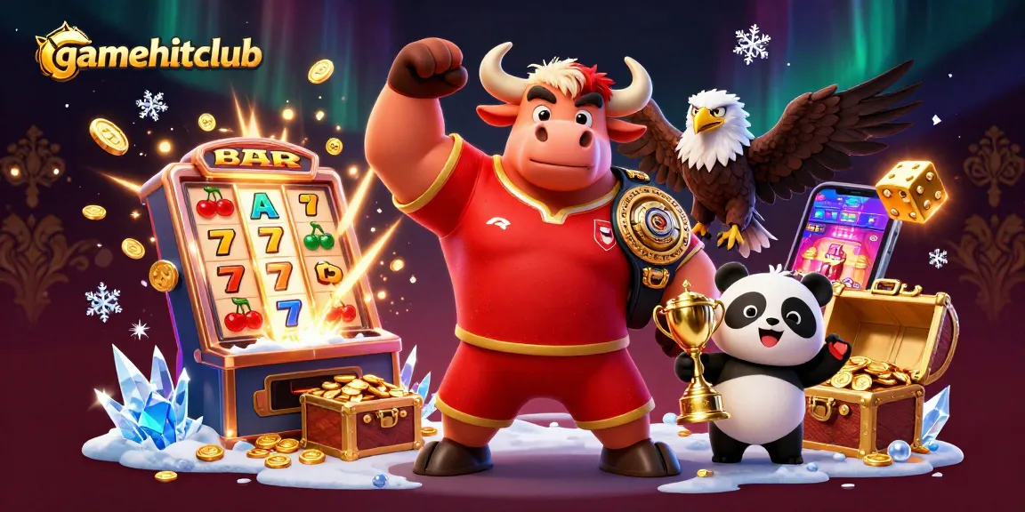 Experience the excitement at gamehitclub with vibrant 3D characters celebrating a jackpot moment!