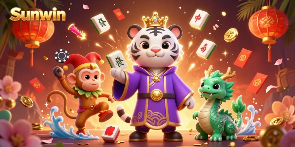 Experience thrilling gameplay at Sunwin with vibrant characters and exciting casino elements.