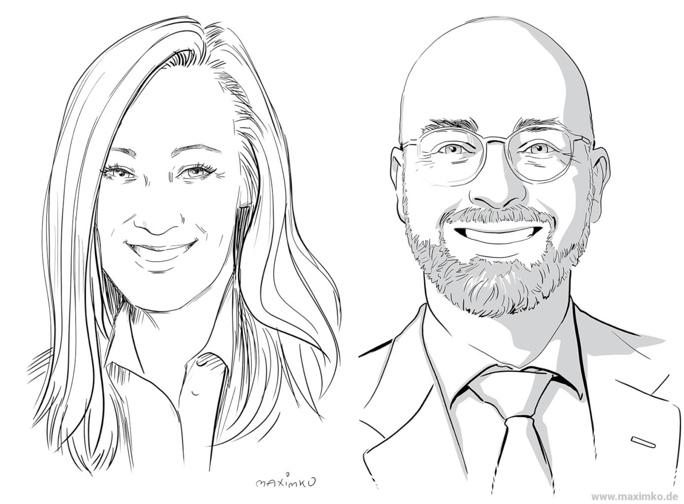 Foto zeichnen lassen als besonderes Geschenk – Families Portrait