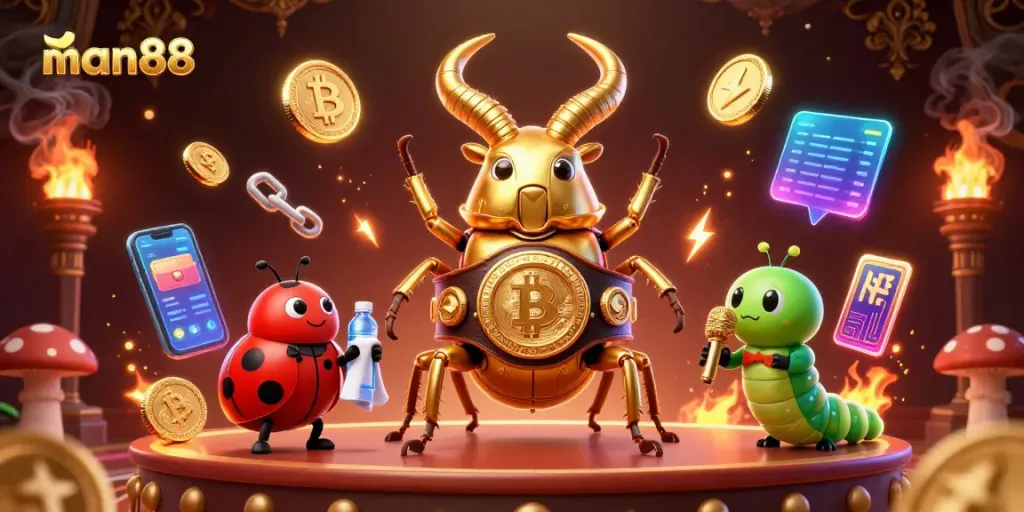 Engage in dynamic sports betting action with man88, where golden beetles meet crypto challenges.