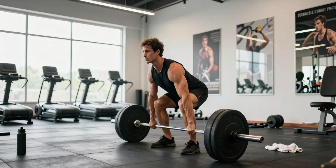 Selliza Shop - Bodybuilder, der im Fitnessstudio mit Gewichten trainiert, hochwertige Produkte und Unterstützung.