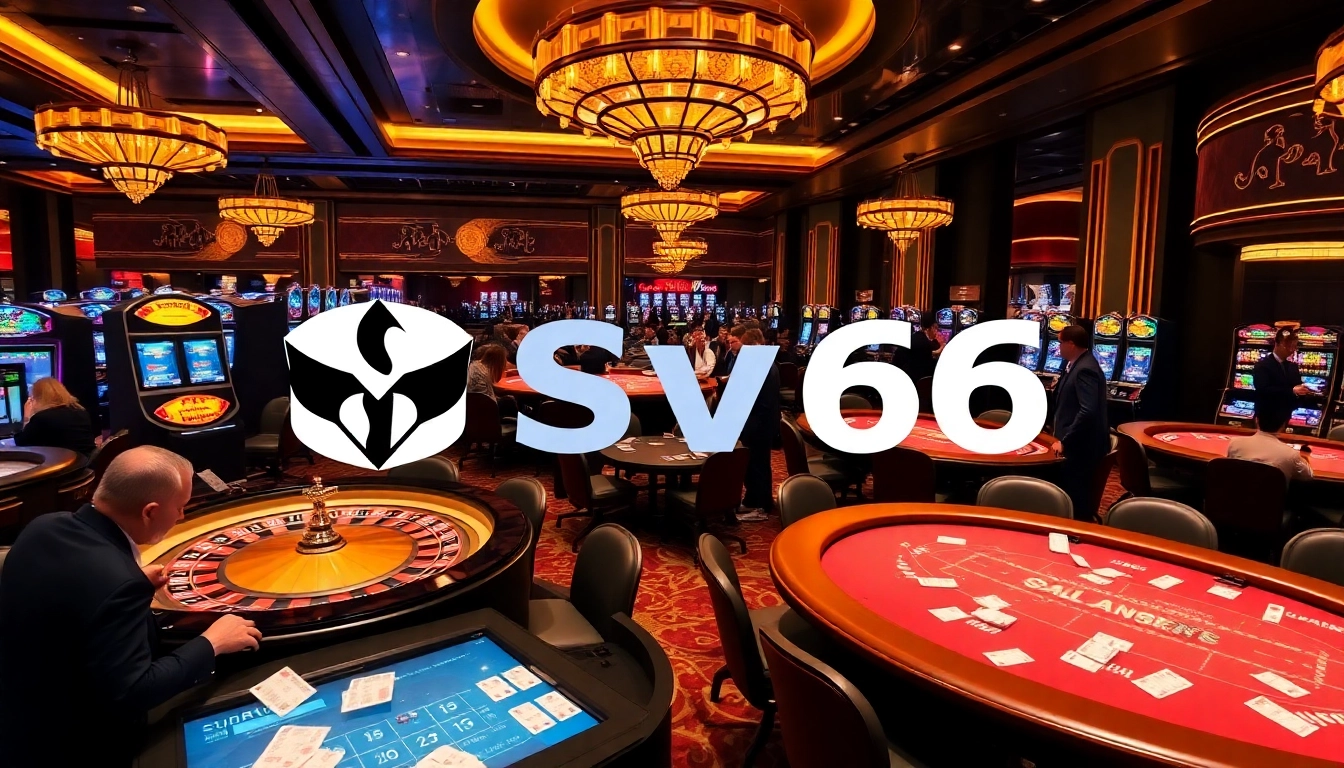 Sv66 immersive casino experience with vibrant roulette tables and enthusiastic players
