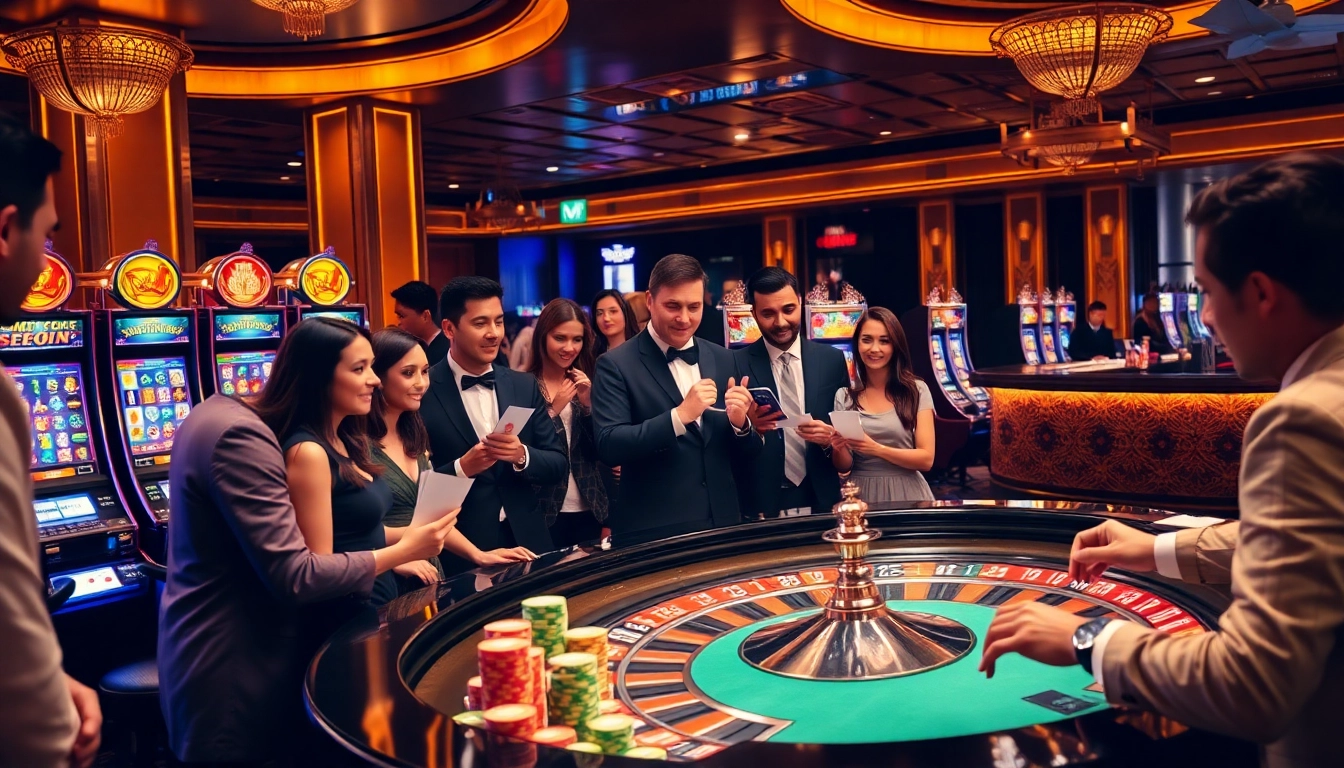 Casino players examine strategy while using the Plagiat prüfer at a roulette table.