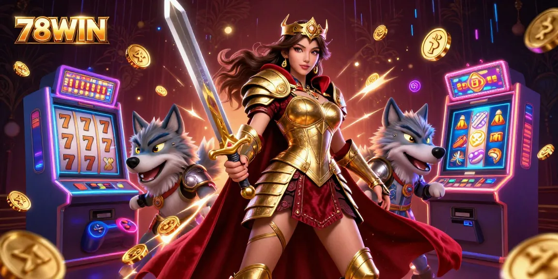 Experience thrilling gameplay at 78WIN with colorful slot machines and dynamic characters.