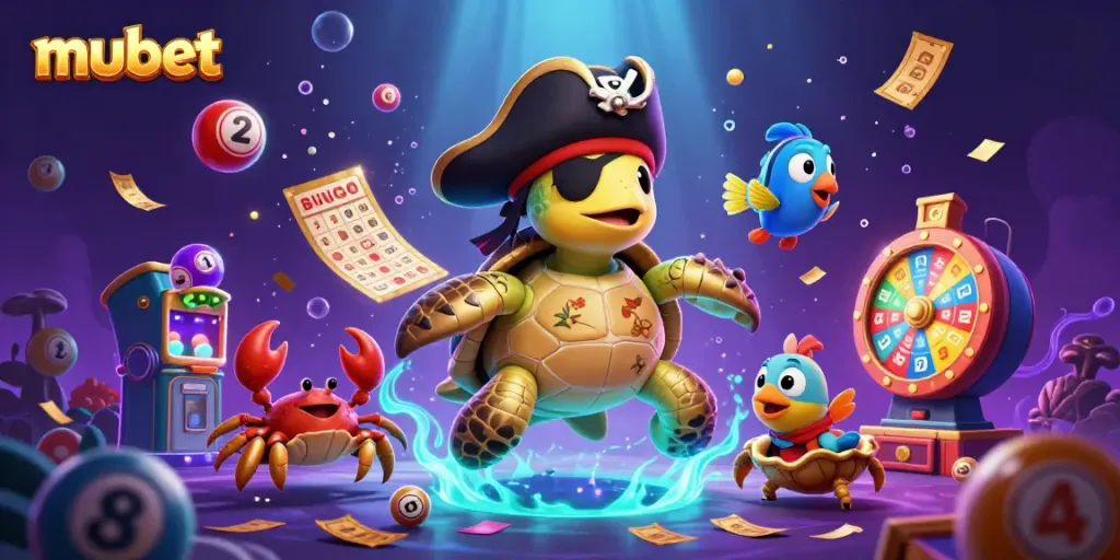 Engage with exciting mubet gaming adventures featuring vibrant lottery elements and dynamic underwater characters.