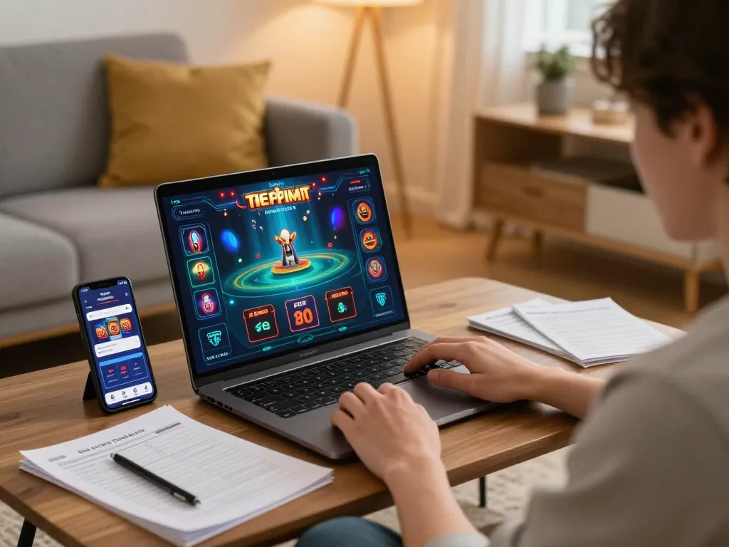 Player placing bets on 78win app while enjoying a cozy online gaming session at home.