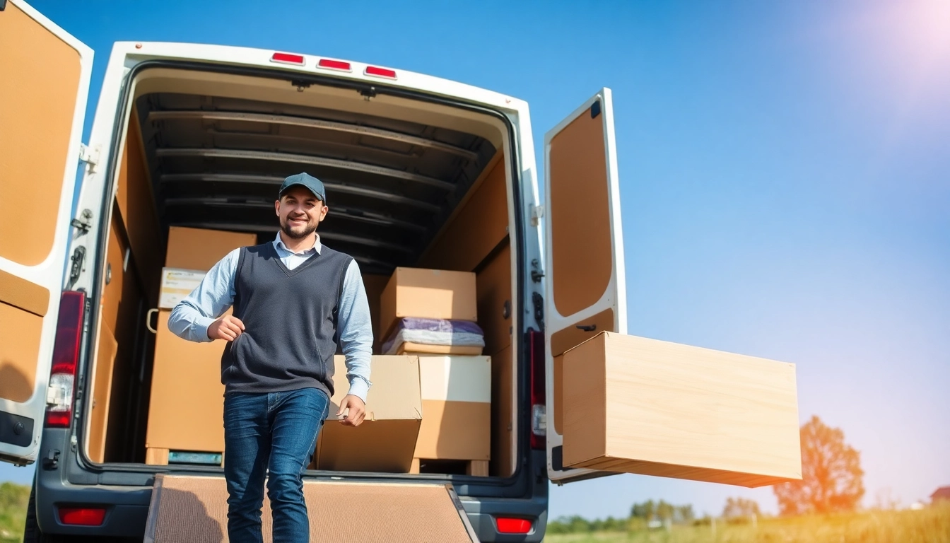 Umzugsunternehmen Wipperfürth: Professionelle Umzugshelfer laden Möbel sorgfältig in einen Transporter.