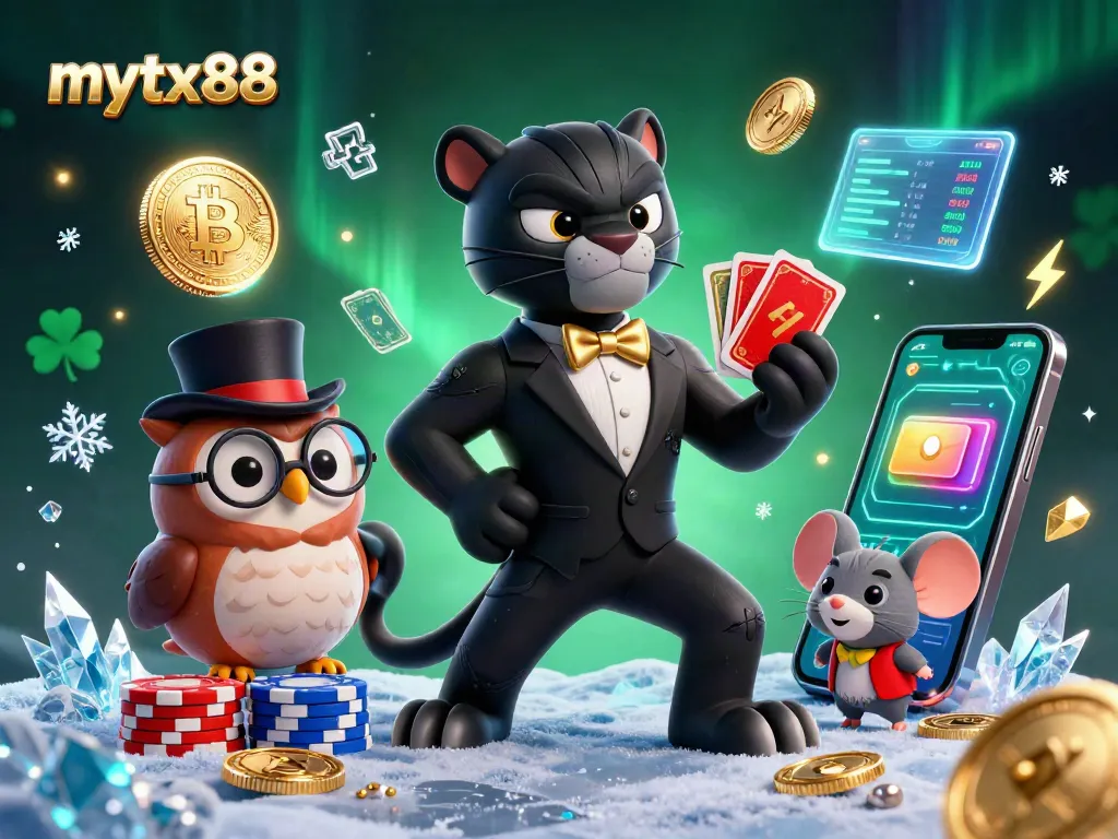 Experience thrilling gaming adventures with mytx88, featuring stylish characters in a vibrant casino setting.