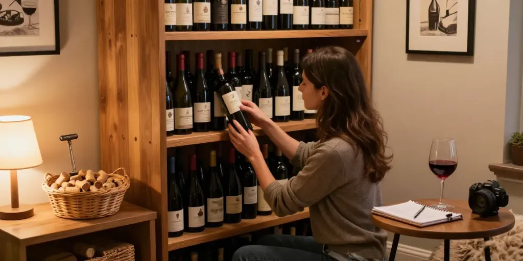 Organisieren von Flaschen in einem Weinkeller mit der Wein App von Gustofolio