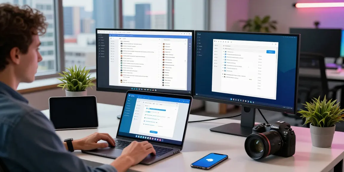 Engaging workspace featuring Telegram网页版 interface on laptop, symbolizing modern communication.