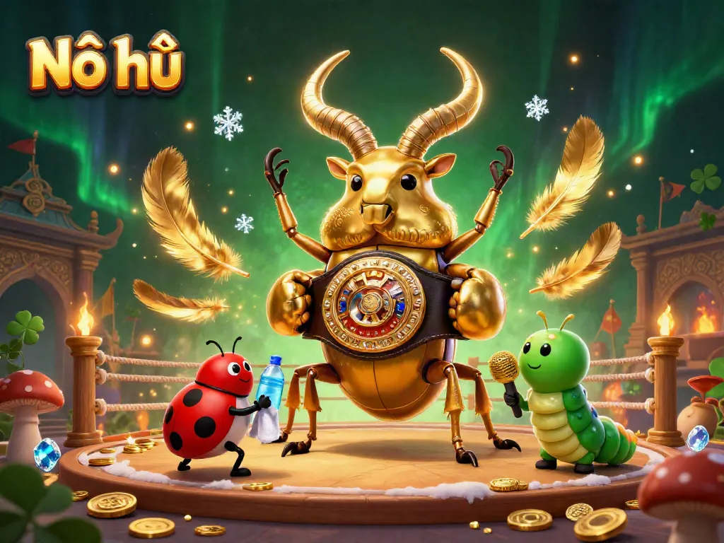 Engage in exhilarating Nổ hũ battles with a dynamic 3D illustration showcasing a vibrant casino atmosphere.