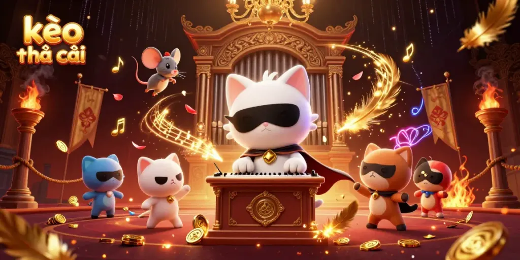 Engage with kèo nhà cái in a vibrant 3D casino scene showcasing dynamic characters and gambling elements.