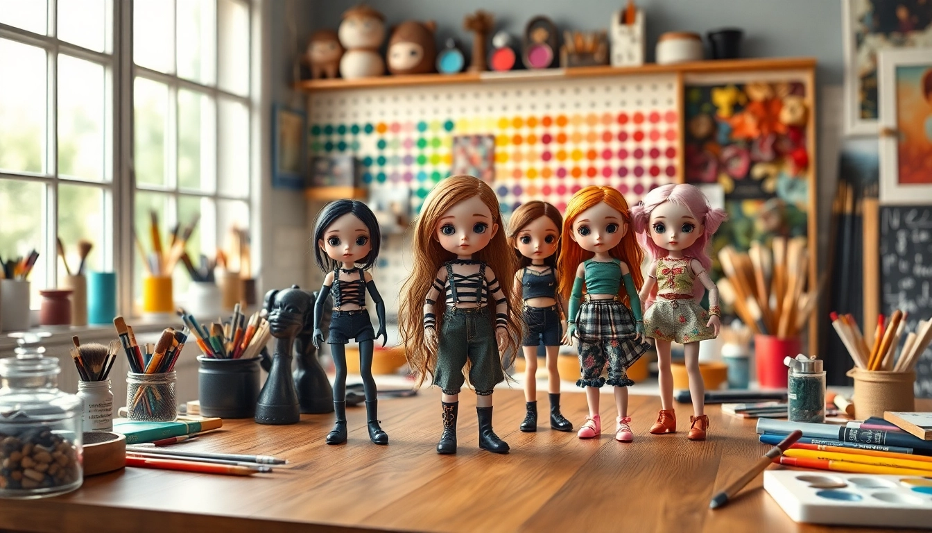 Gestalte deine Traumwelt mit den einzigartigen Gutdolls in einem kreativen Studio-Setting.