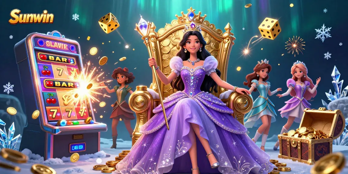 Win big with Sunwin's vibrant 3D casino illustration showcasing exciting gaming elements.