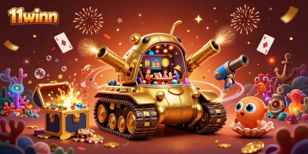 Engage in thrilling casino action with 11winn as a golden beetle tank reveals mini casino fun.
