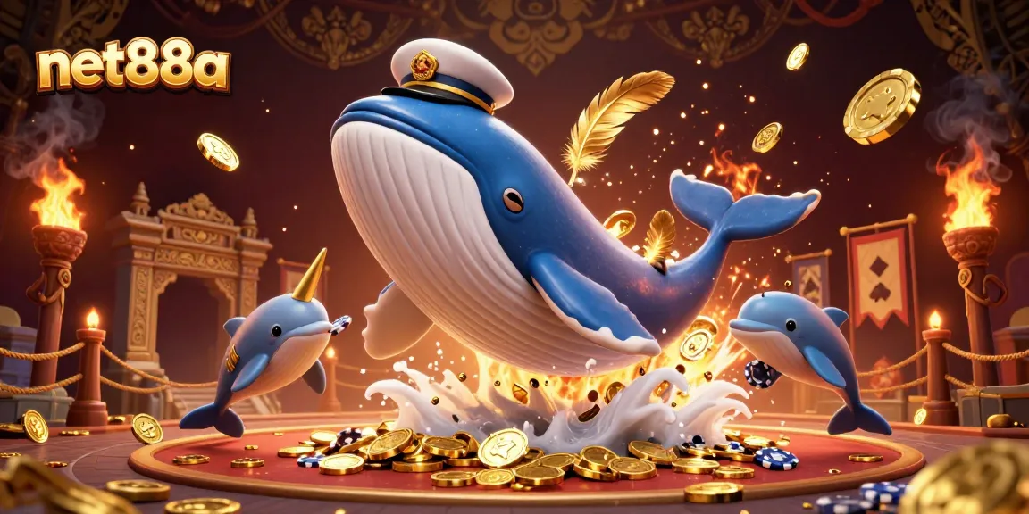 Experience thrilling gaming with net88a's vibrant 3D illustration showcasing dynamic casino elements.