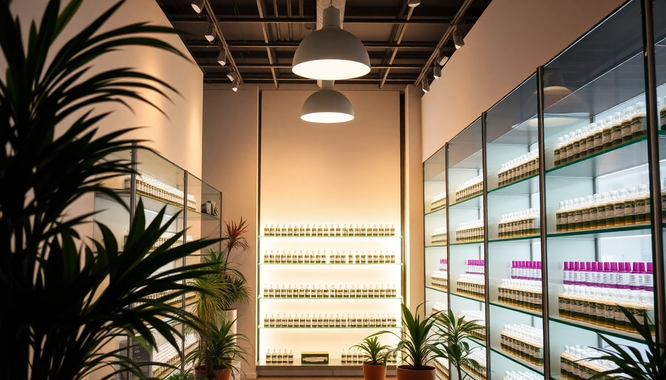 Finden Sie hochwertige Produkte im CBD Shop, eine einladende Atmosphäre mit Blüten und Pflanzen.