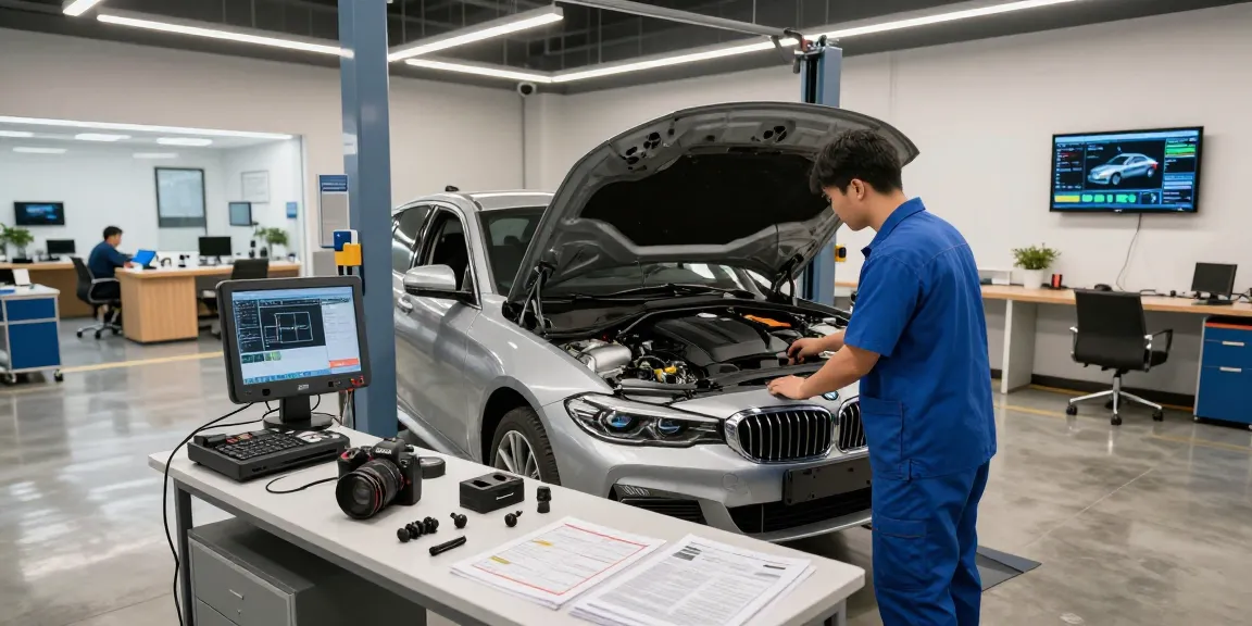 BMW Werkstatt Hannover - Fachmann im Einsatz bei der Motorinspektion.