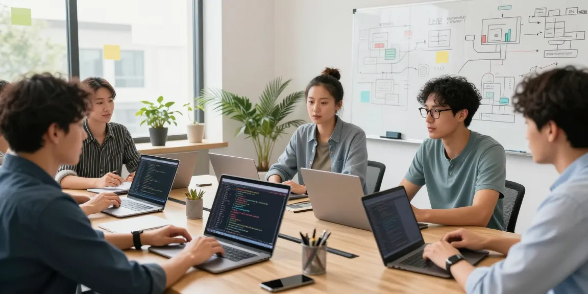 Immobilienmakler Augsburg: Softwareentwicklung und digitale Plattformen in einem modernen Büro.