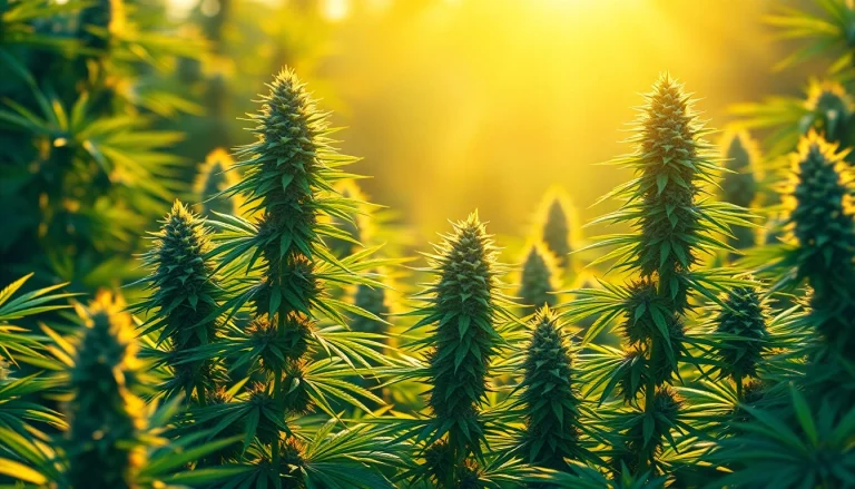 Explore the thriving Jack Herer cannabis strain in a vibrant garden setting.