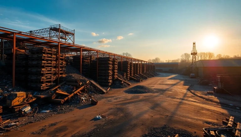 Schrottplatz Duisburg mit bunten Altmetallen und strukturierten Schrotthaufen, einladende Atmosphäre.