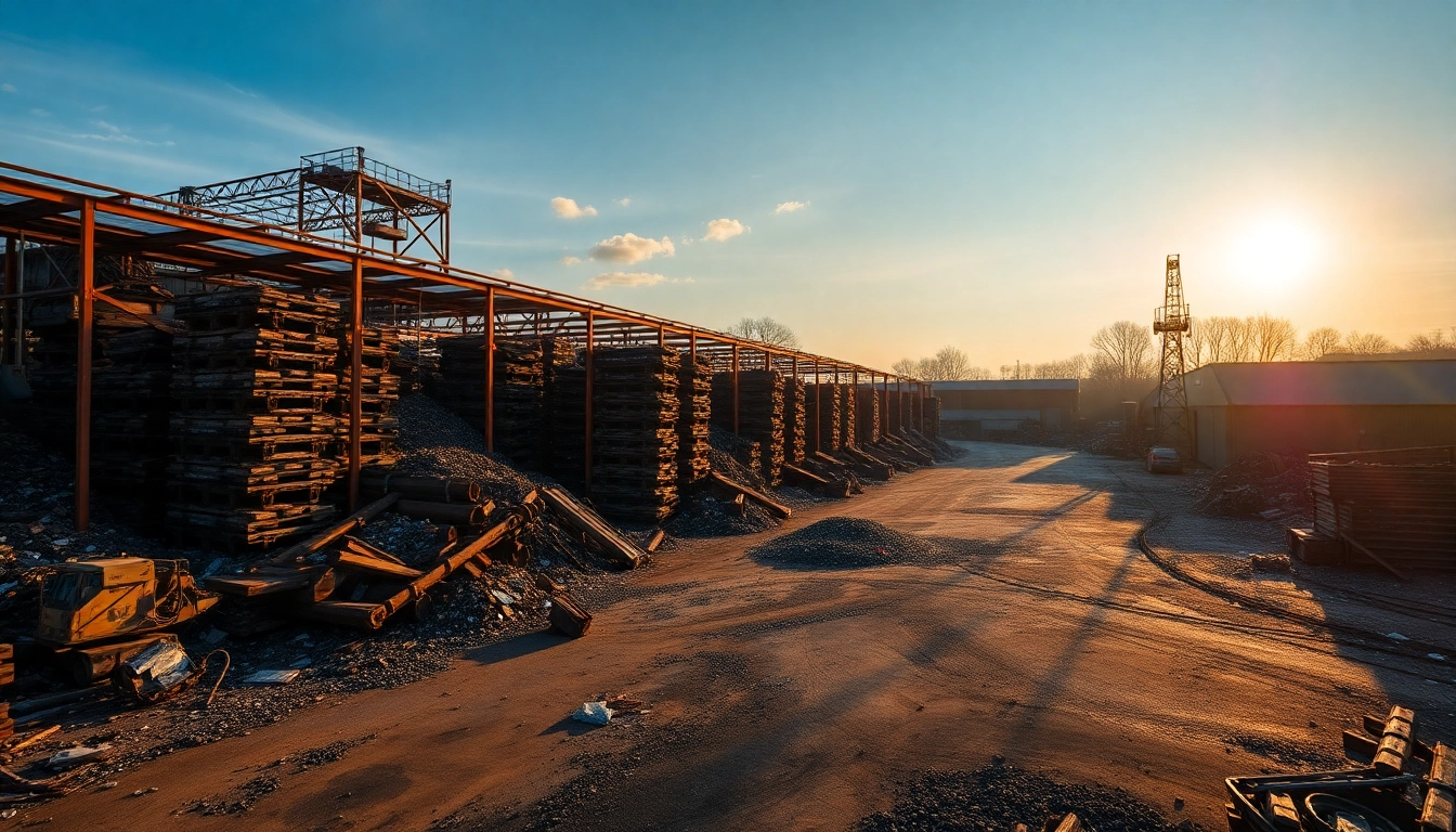 Schrottplatz Duisburg mit bunten Altmetallen und strukturierten Schrotthaufen, einladende Atmosphäre.