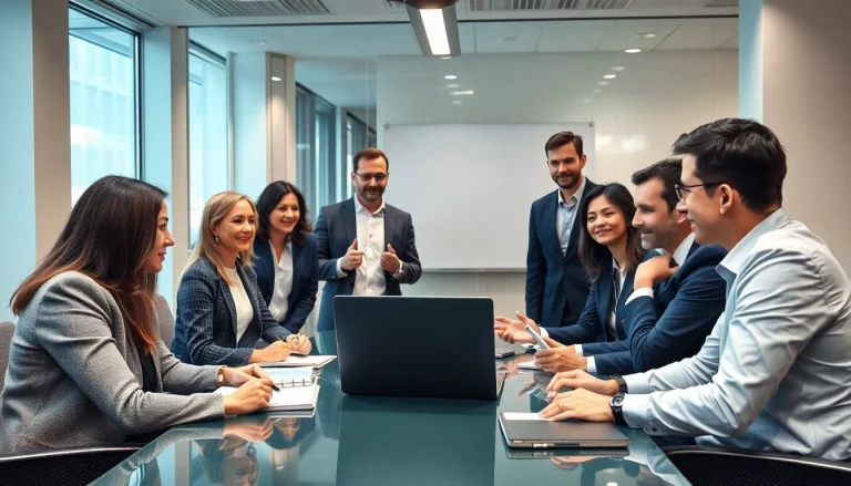 Professionelle Interaktion bei Headhunter Frankfurt in modernem Büro.