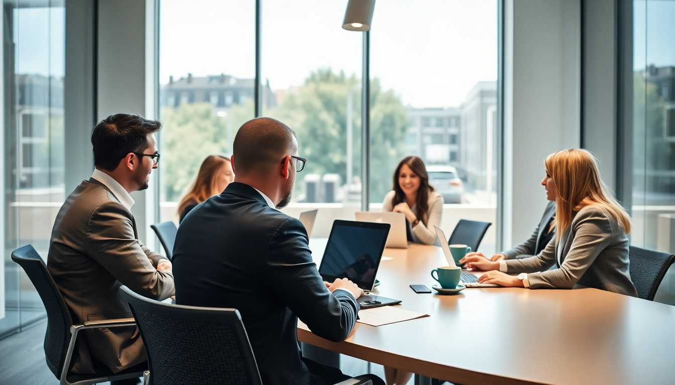 Headhunter Schweiz: Professionelle Sitzung zur Rekrutierung von Talenten in modernem Büro.