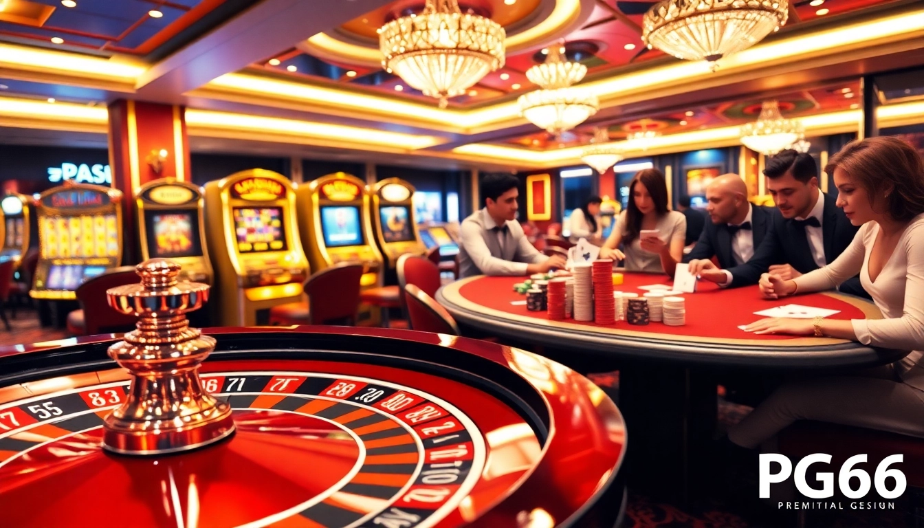 Experience luxury and excitement at PG66 with vibrant casino gaming action.