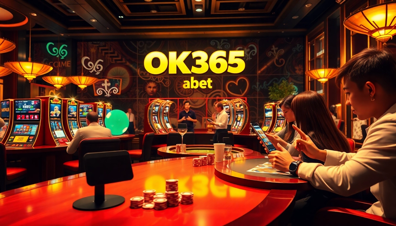 Engaging players at OK365 bet enjoying a luxurious online gambling experience with dynamic games and betting.