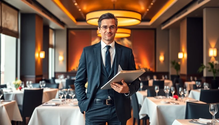 Headhunter Gastronomie berät in einem stilvollen Restaurant.