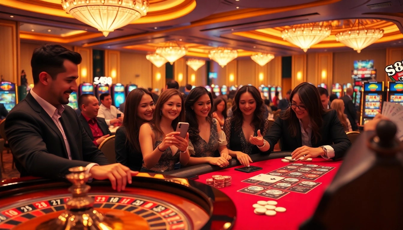 SV388 gamblers placing bets on vibrant casino tables with excitement.