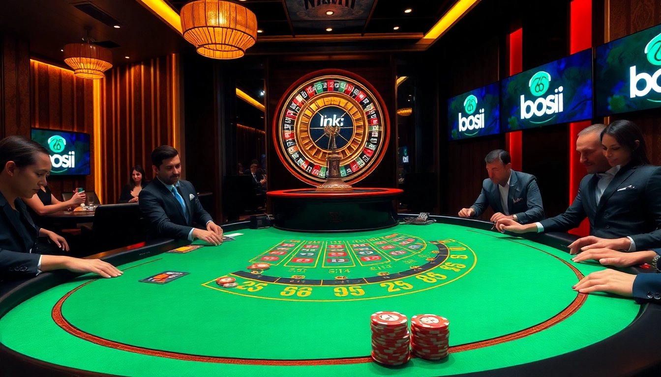 Engage with the thrilling atmosphere of 'link 88i' at a luxurious casino blackjack table.