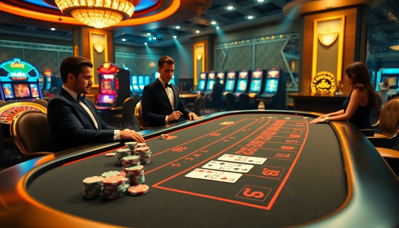 Daga showcases an exhilarating online casino atmosphere with players engaged at a baccarat table.