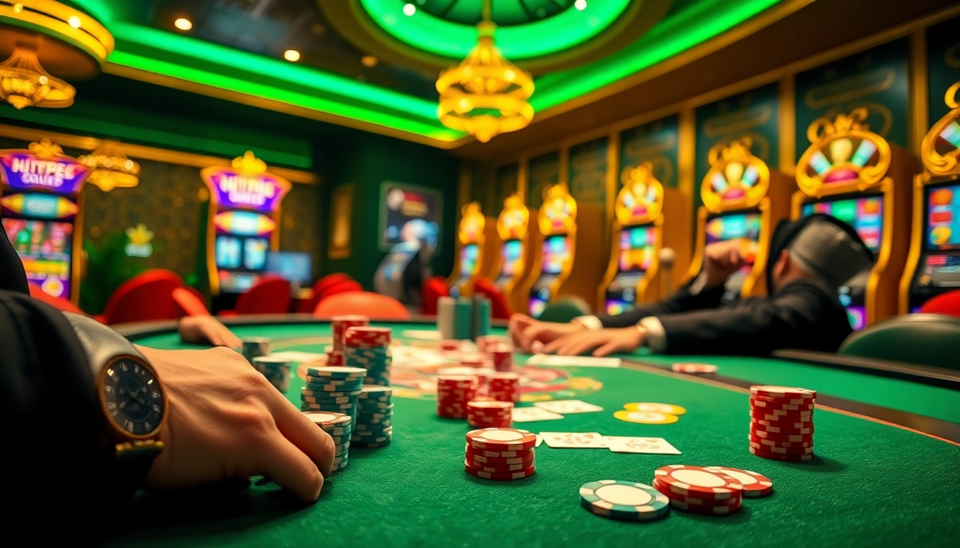 Experience the thrill of GO8 bet at an upscale casino table with action and excitement.