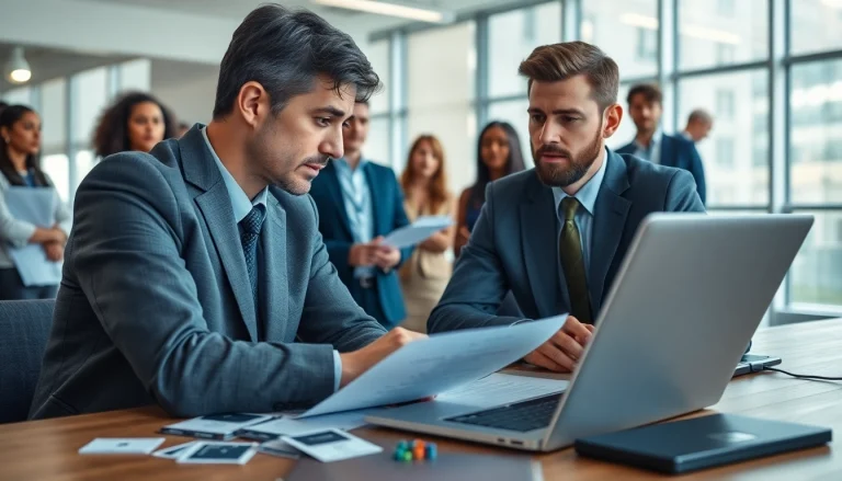 Headhunter Schweiz berät eine Kandidatin in einem modernen Büro mit professionellen Elementen.