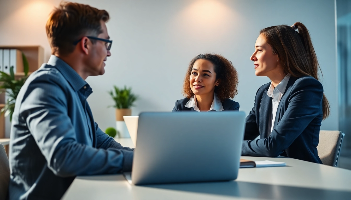 Headhunter IT at work, engaging with a candidate in a professional environment.