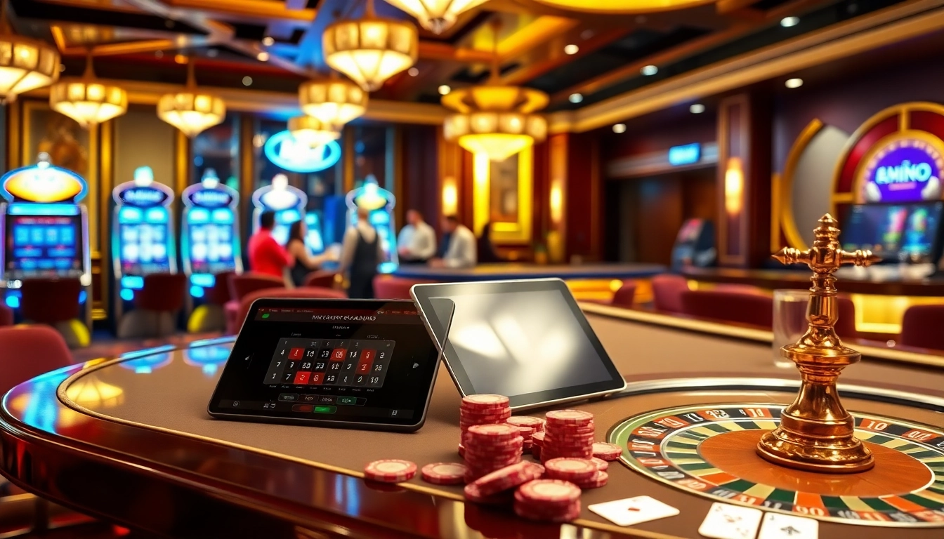 Experience luxury gaming with tải MMOO via a vibrant casino atmosphere.