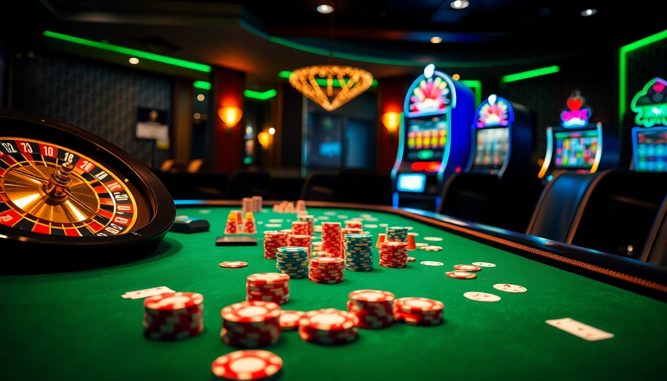 Trải nghiệm sự hồi hộp của cá cược với mức cược cao tại https://luck8.net với cảnh bàn poker sang trọng.